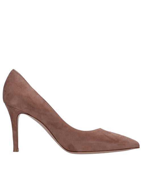Décolleté in camoscio GIANVITO ROSSI | GIANVITO 85 CAM.PRALINE